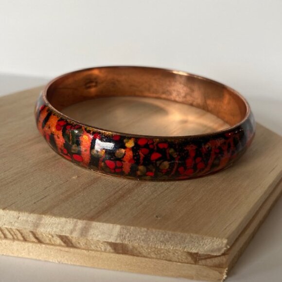 Vintage Matisse Renoir Mid Century Copper Bangle - Picture 1 of 6